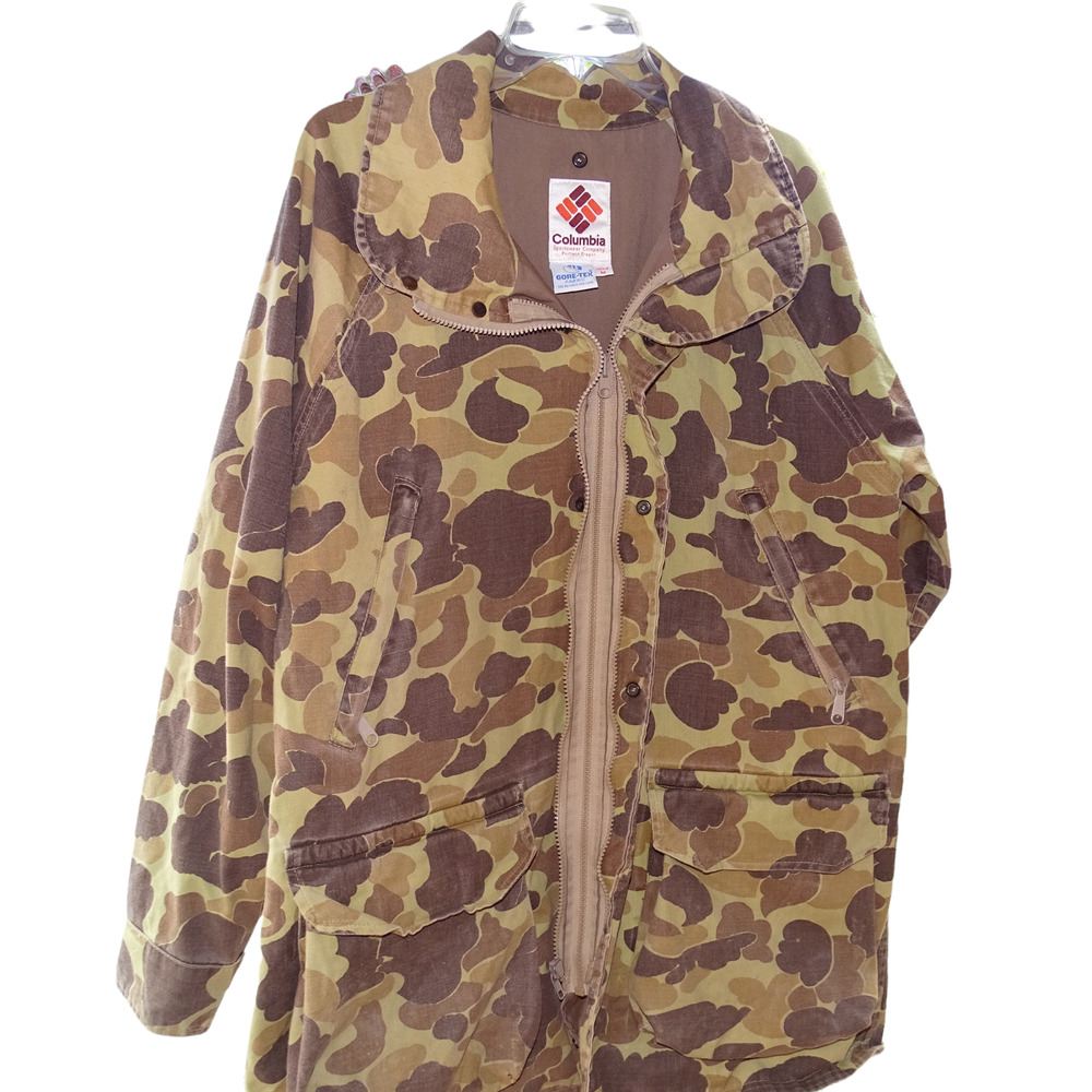 Vintage Columbia Duck Camo Jacket Adult Medium Delta Marsh Gore Tex
